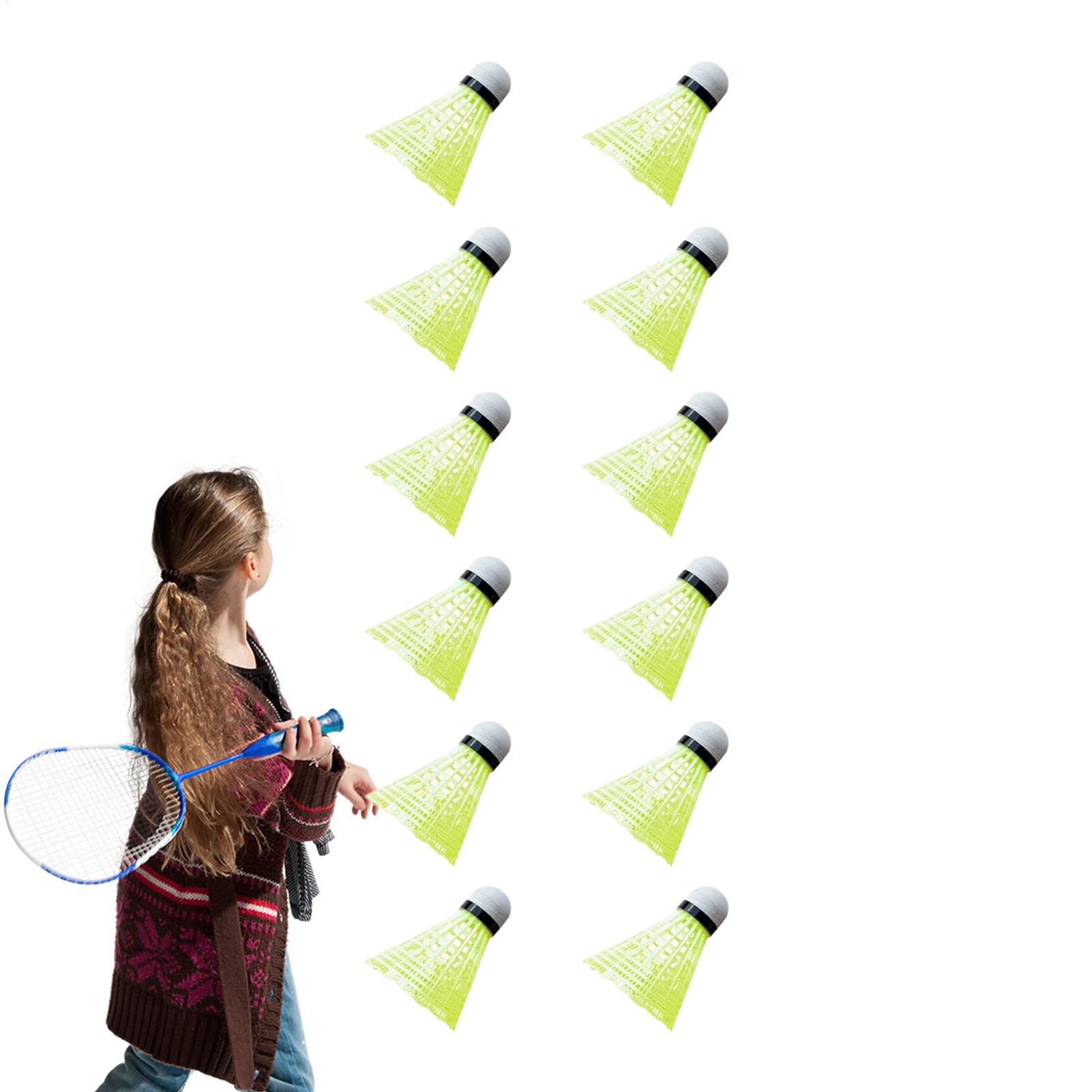 Nylon Shuttlecock 12 - Badminton-Federbälle, 12 Stück, windbeständig, Trainer-Federbälle aus