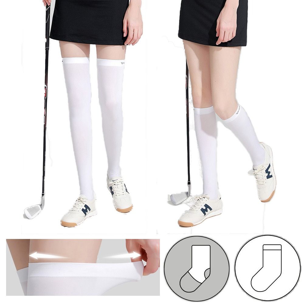 Ankle Support Badminton - Eis Seide Sonnenschutz hohe Socken schwarz
