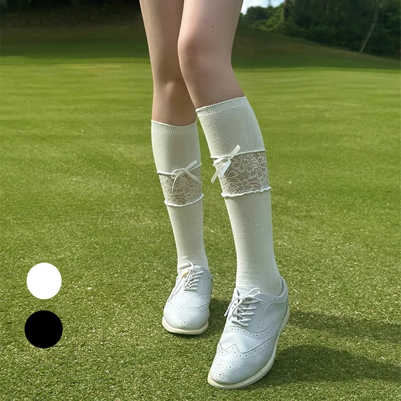 Ankle Support Badminton - Neue süße Golfsocken für Damen, Spitzen-Schleifensocken,