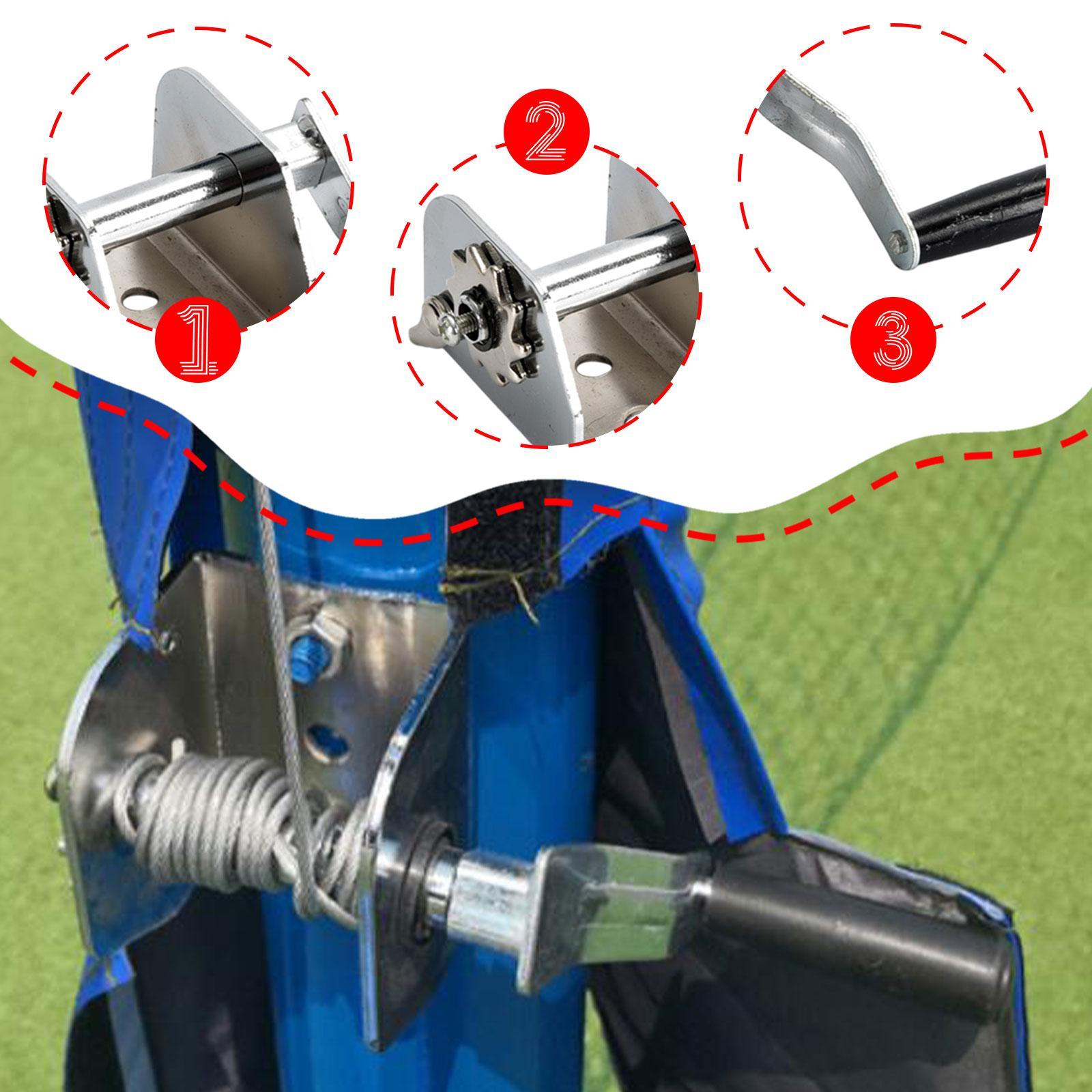 Badminton Netting - Volleyball-Netzspanner mit Handkurbel, Drahtseilspanner aus Edelstahl