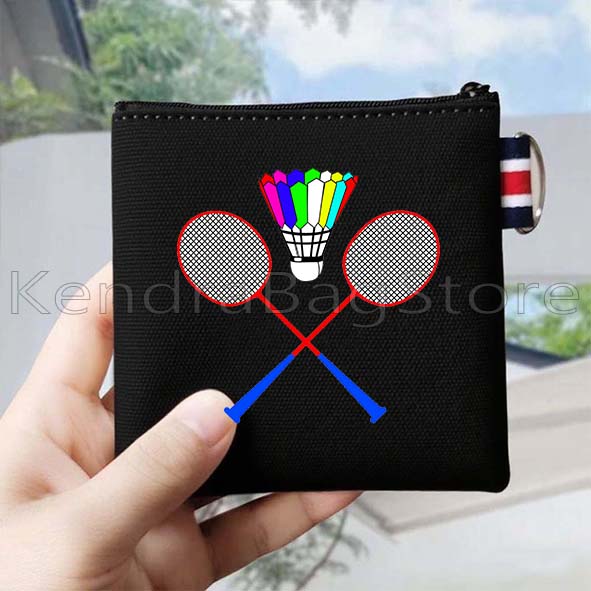 Badminton Quotes Funny - Lustige Badminton-Zitate, bunte Regenbogen-Geschenke, Segeltuch, Münzgeldbörse,