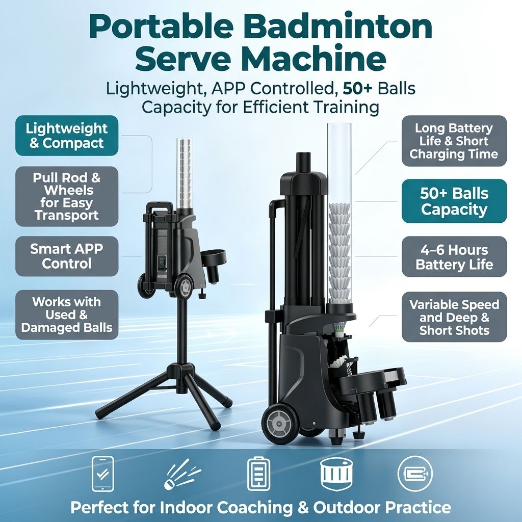 Feeder Machine Badminton - JMZ Badminton-Ballwerfer Automatischer Federballwerfer für Anfänger