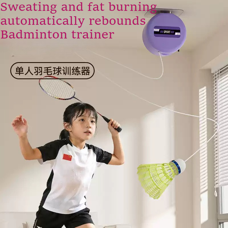 Badminton Counter - Badminton-Trainingsgerät für Einzelspieler, Selbstspielgerät für drinnen