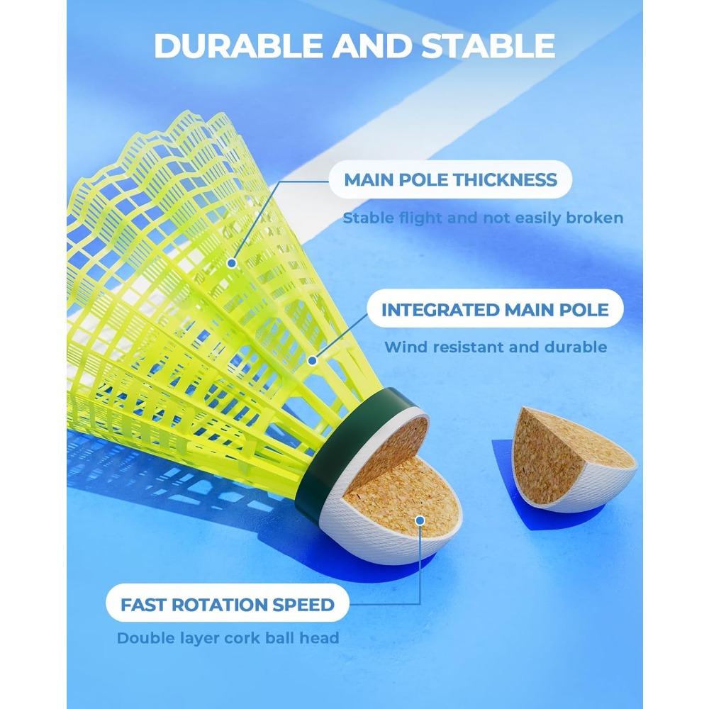 12/24er-Pack Badminton-Federbä – Nylon Shuttlecock 12 Bewertung und Preis